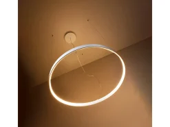Sollux Lighting Lámpara Suspendida-Lampada a sospensione circolare a LED integrata bianca 78cm 3000K Lámpara Colgante Circular LED Integrada Blanca 78cm 3000K Blanco