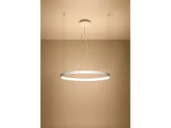 Sollux Lighting Lámpara Suspendida-Lampada a sospensione circolare a LED integrata bianca 78cm 3000K Lámpara Colgante Circular LED Integrada Blanca 78cm 3000K Blanco