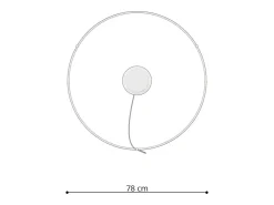 Sollux Lighting Lámpara Suspendida-Lampada a sospensione circolare a LED integrata bianca 78cm 3000K Lámpara Colgante Circular LED Integrada Blanca 78cm 3000K Blanco