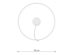 Sollux Lighting Lámpara Suspendida-Lampada a sospensione circolare a LED integrata bianca 78cm 3000K Lámpara Colgante Circular LED Integrada Blanca 78cm 3000K Blanco