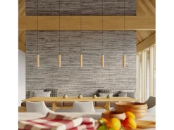 Sollux Lighting Lámpara Suspendida-Lampada a sospensione doppia in legno naturale GU10 Lámpara colgante Twin de madera natural GU10 Marru00f3n