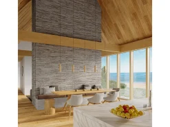 Sollux Lighting Lámpara Suspendida-Lampada a sospensione doppia in legno naturale GU10 Lámpara colgante Twin de madera natural GU10 Marru00f3n