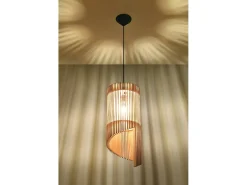 Sollux Lighting Lampada a sospensione in filo di legno naturale E27 Lámpara colgante con marco de alambre Madera natural E27 Marru00f3n Hot