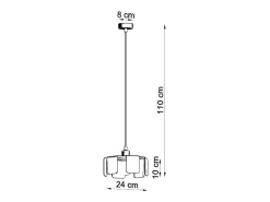 Sollux Lighting Lámpara Suspendida-Lampada a sospensione moderna nera E27 Lámpara Colgante Moderna Negra E27 Negro