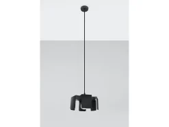 Sollux Lighting Lámpara Suspendida-Lampada a sospensione moderna nera E27 Lámpara Colgante Moderna Negra E27 Negro