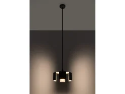 Sollux Lighting Lámpara Suspendida-Lampada a sospensione moderna nera E27 Lámpara Colgante Moderna Negra E27 Negro