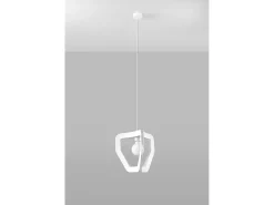 Sollux Lighting Lampada a sospensione moderna con struttura a filo bianco E27 Lámpara colgante moderna con marco de alambre E27 Blanco Outlet