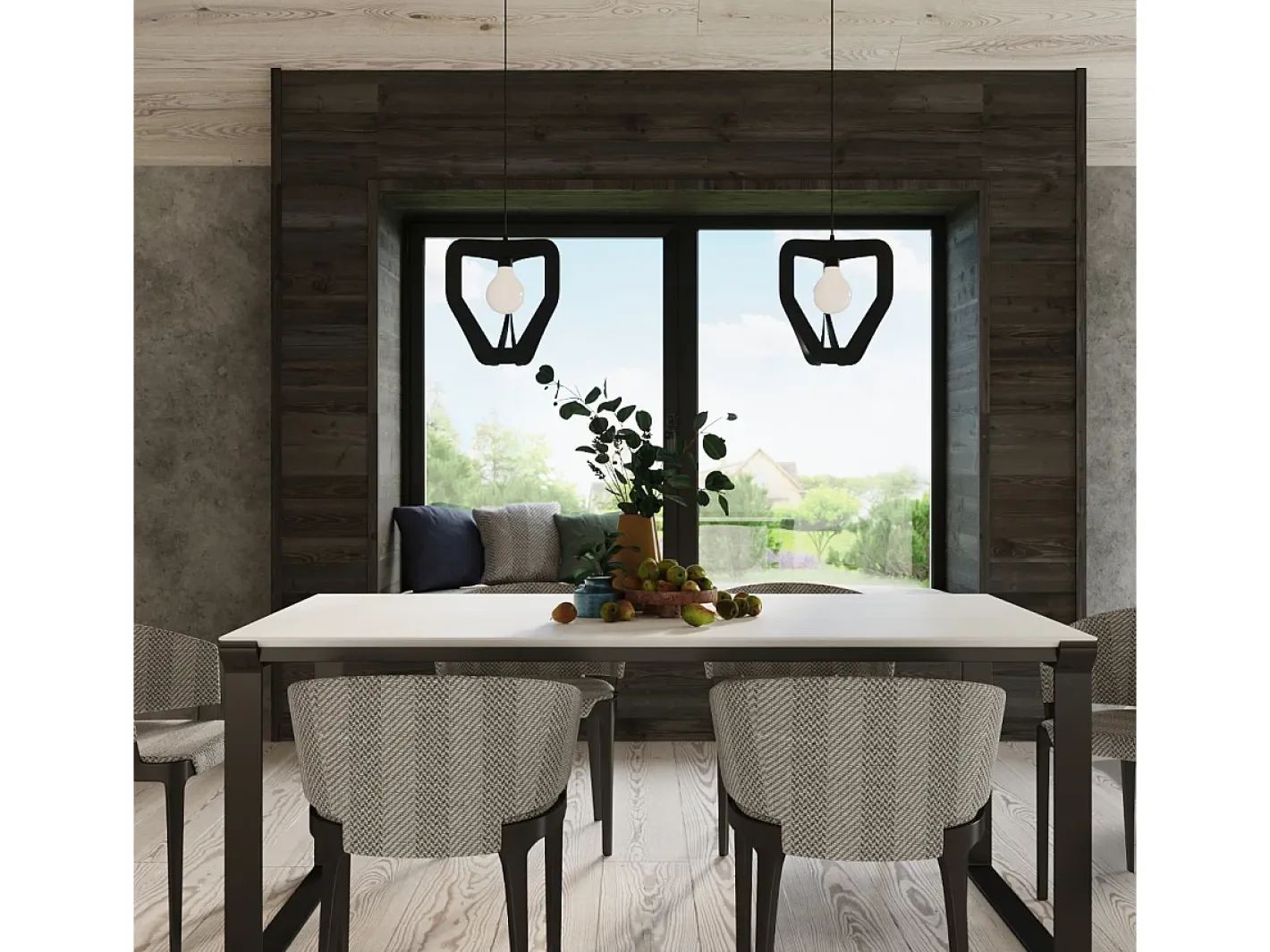 Sollux Lighting Lámpara Suspendida-Lampada a sospensione moderna con struttura a filo nera E27 E Lámpara colgante moderna con marco de alambre E27 Negro