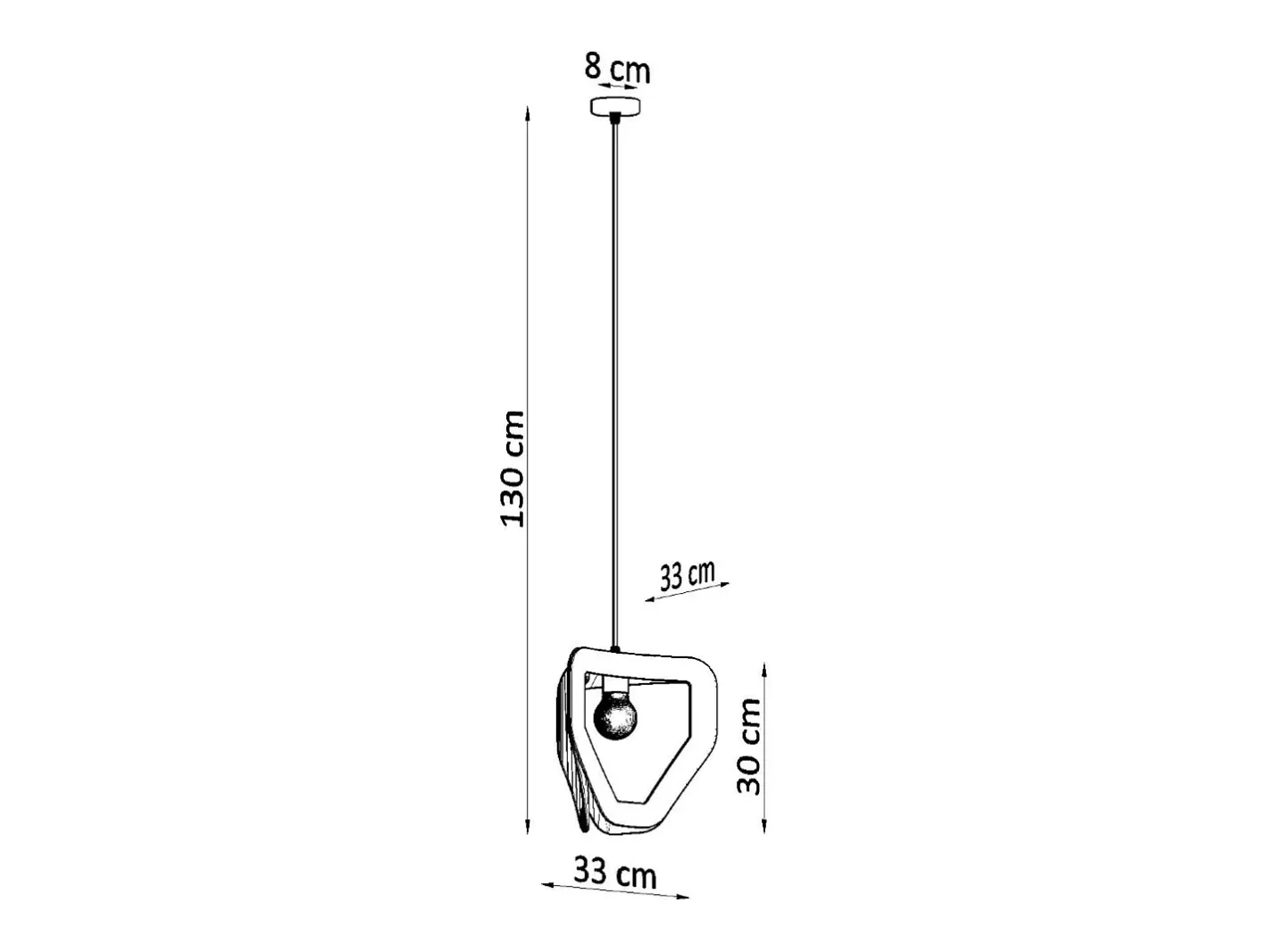 Sollux Lighting Lámpara Suspendida-Lampada a sospensione moderna con struttura a filo nera E27 E Lámpara colgante moderna con marco de alambre E27 Negro
