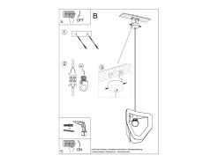 Sollux Lighting Lámpara Suspendida-Lampada a sospensione moderna con struttura a filo nera E27 E Lámpara colgante moderna con marco de alambre E27 Negro