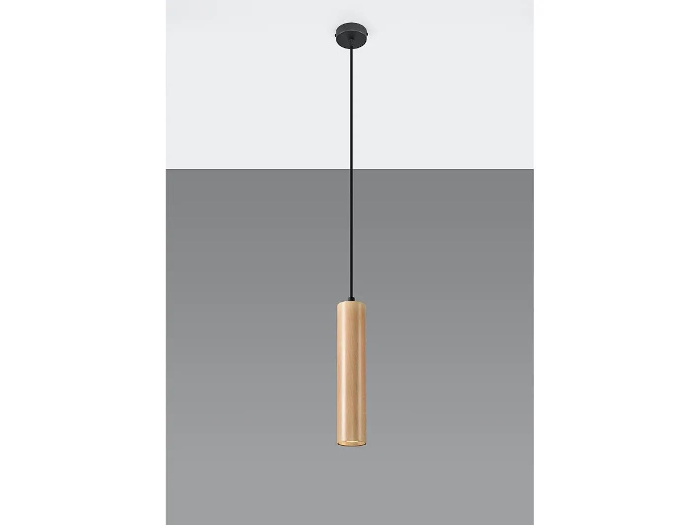 Clearance Sollux Lighting Lampada a sospensione sottile 8 cm in legno naturale GU10 Lámpara colgante Slim 8cm Madera natural GU10 Marru00f3n