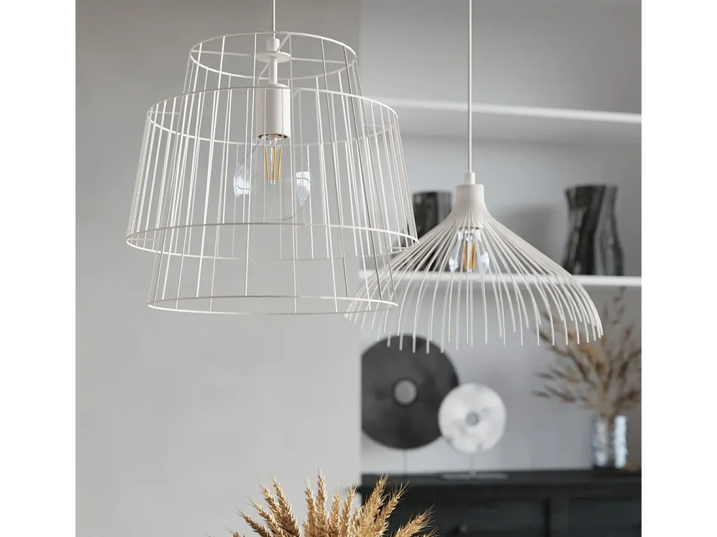 Sollux Lighting Lampada a sospensione Wire Frame bianca E27 Lámpara colgante con marco de alambre E27 Blanco Discount