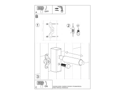 Sollux Lighting Lampada da parete a faretto singolo da lettura nera G9 Lámpara de pared de lectura con foco individual G9 Negro