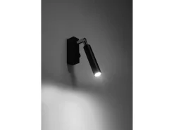 Sollux Lighting Lampada da parete a faretto singolo da lettura nera G9 Lámpara de pared de lectura con foco individual G9 Negro