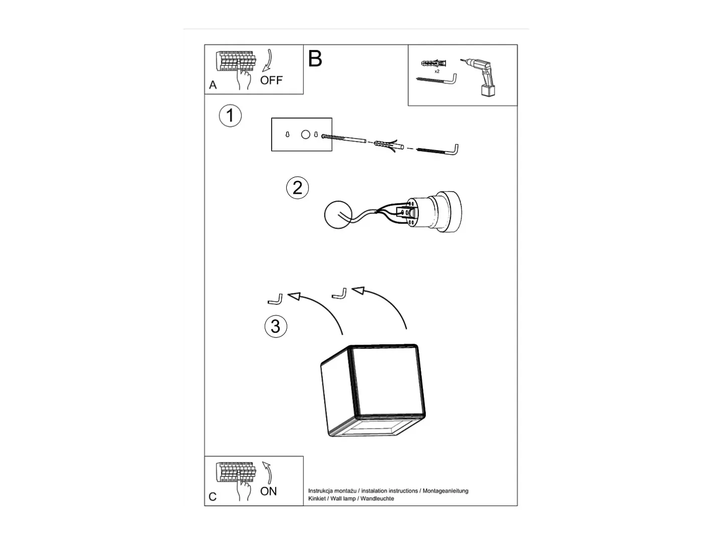 New Sollux Lighting Lampada da parete Up & Down in gesso bianco E27 Aplique Up & Down Yeso E27 Blanco