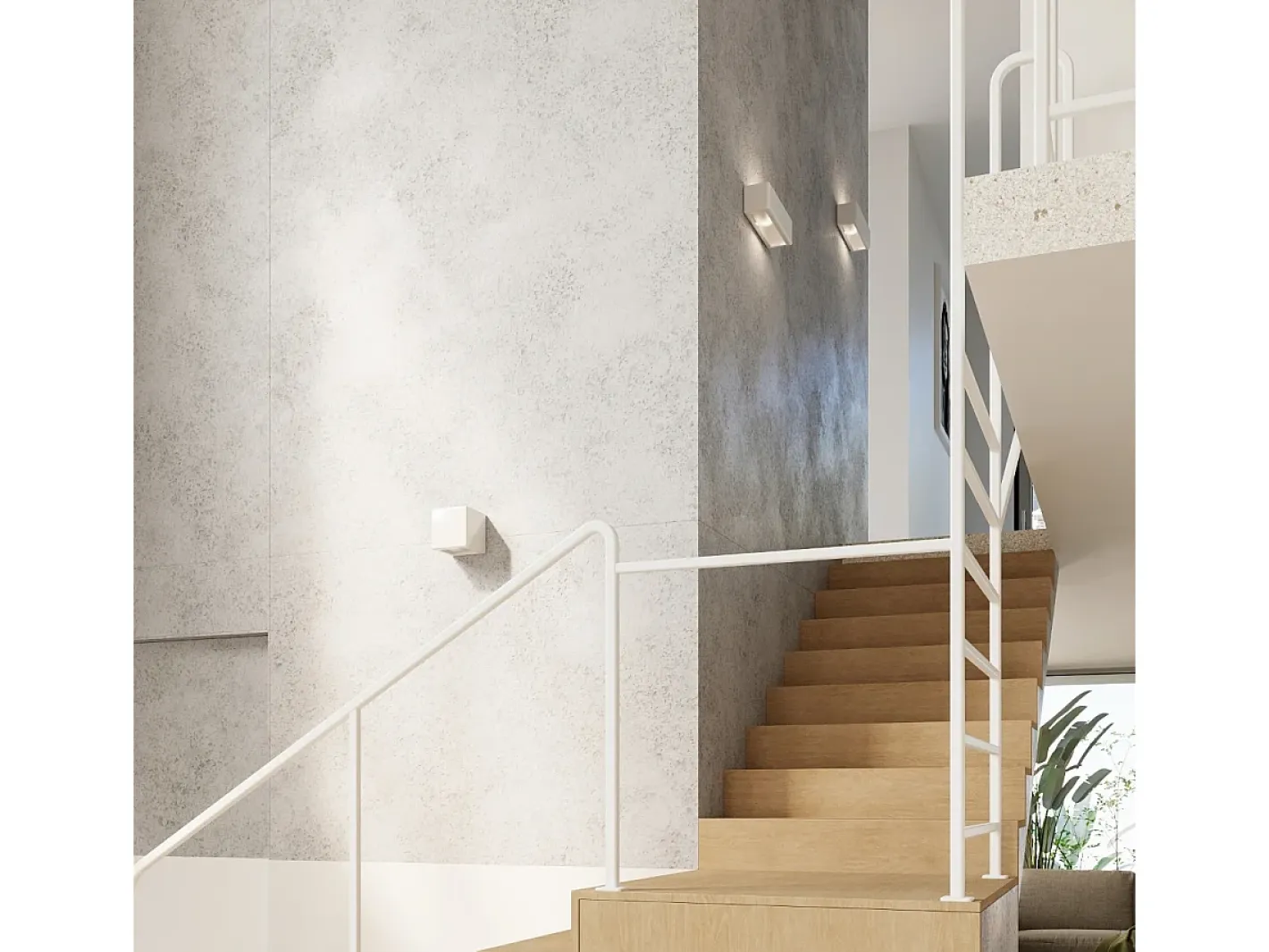 New Sollux Lighting Lampada da parete Up & Down in gesso bianco E27 Aplique Up & Down Yeso E27 Blanco