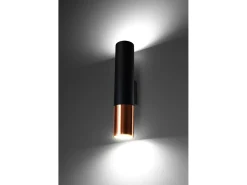 Sollux Lighting Aplique Para Pared-Lampada da parete Up & Down Nero, Rame GU10 Lámpara de pared Up & Down , Cobre GU10 Negro