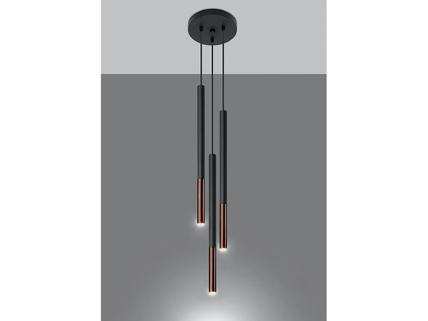 Sollux Lighting Lámpara Suspendida-Lampadario a sospensione Cluster Drop Nero, Rame G9 Lámpara colgante Cluster Drop , Cobre G9 Negro