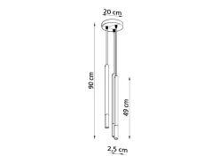 Sollux Lighting Lámpara Suspendida-Lampadario a sospensione Cluster Drop Nero, Rame G9 Lámpara colgante Cluster Drop , Cobre G9 Negro