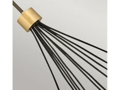 Lámpara Suspendida-Lampadario Classico Astrid Acciaio Bronzo Metallico Opaco Oro Deluxe 11 Luce E27 Multicolor