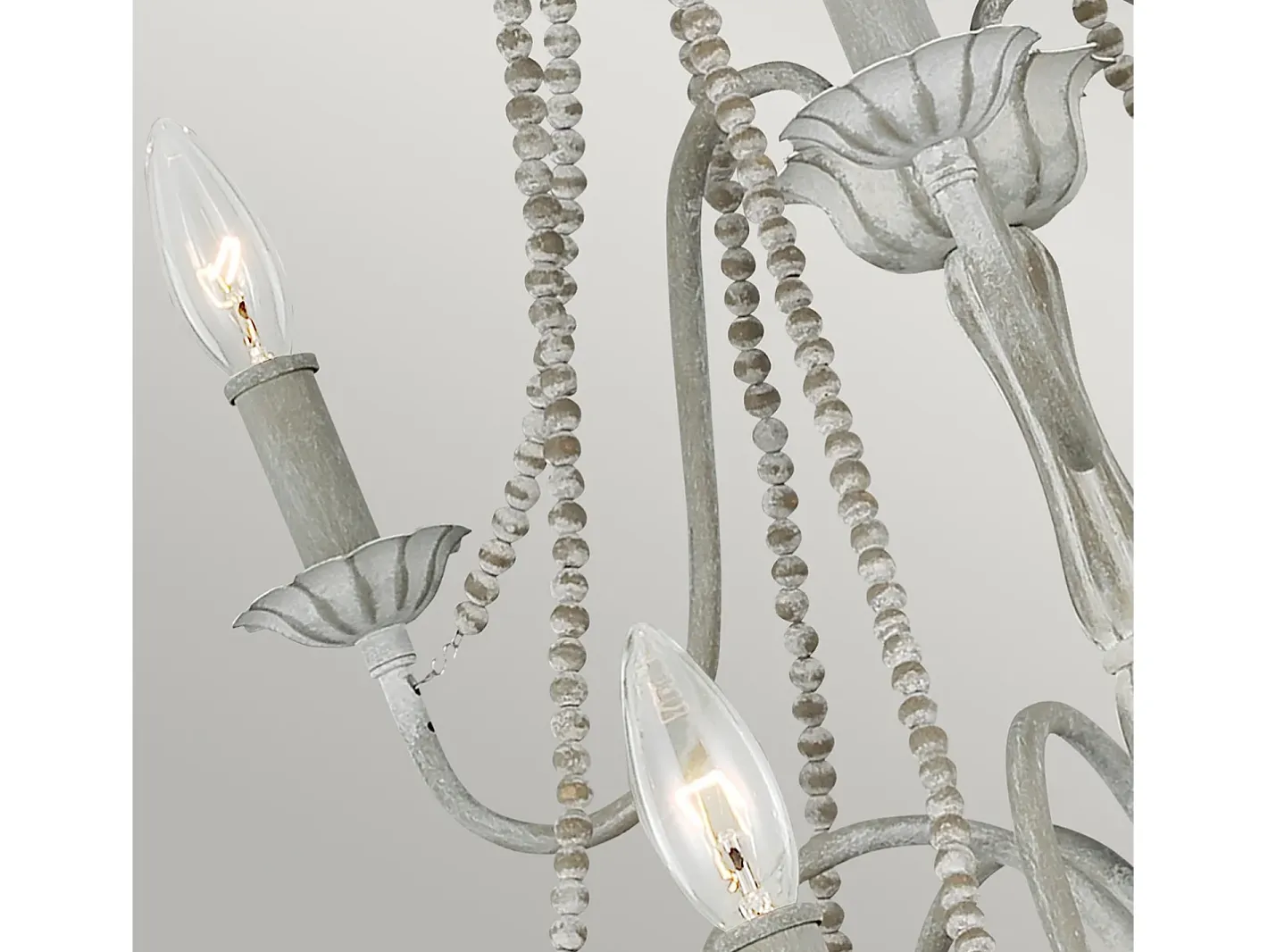 Best Lampadario Classico Maryville Acciaio Grigio Slavato Legno 9 Luci E14 Gris