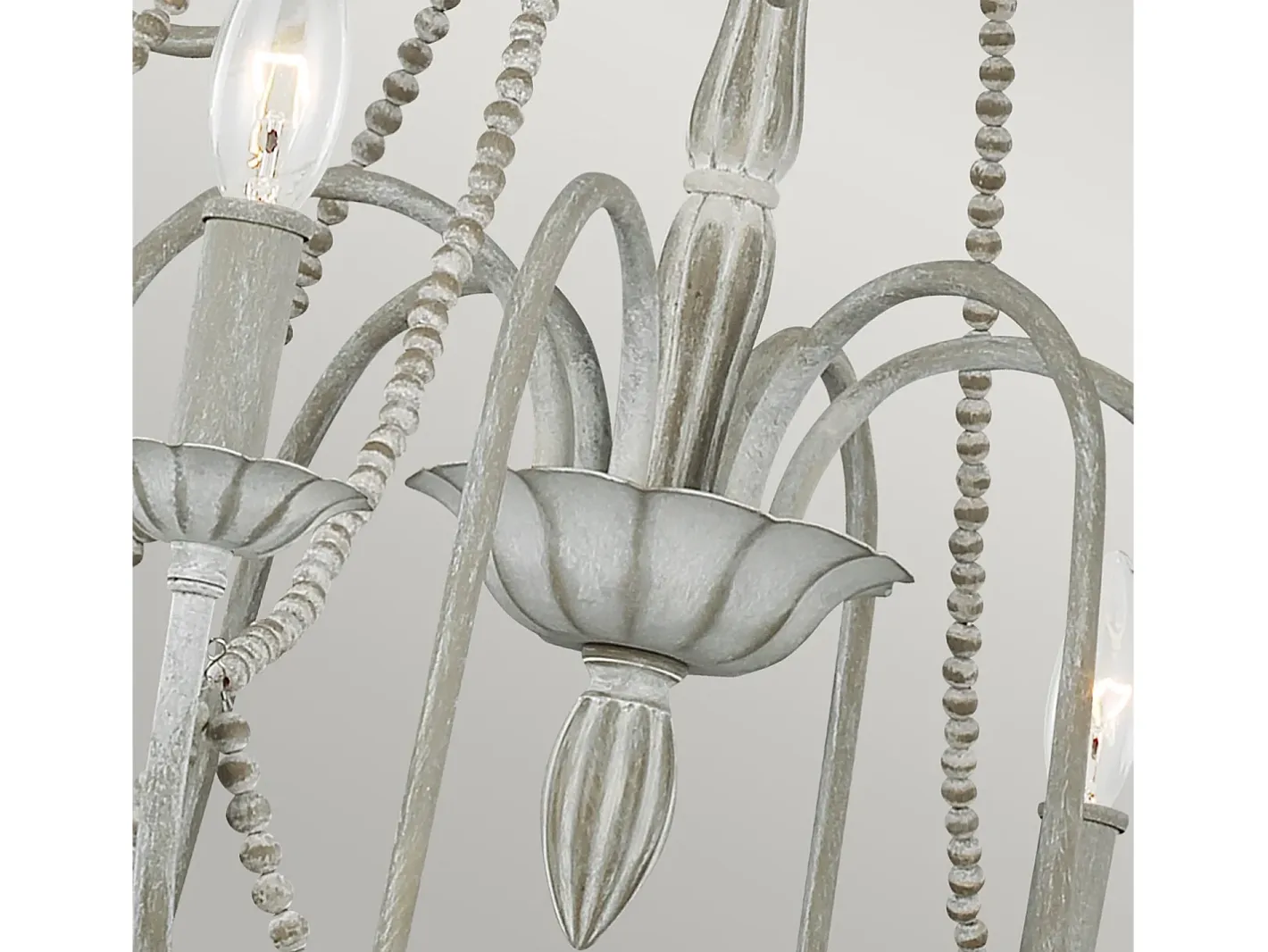 Best Lampadario Classico Maryville Acciaio Grigio Slavato Legno 9 Luci E14 Gris