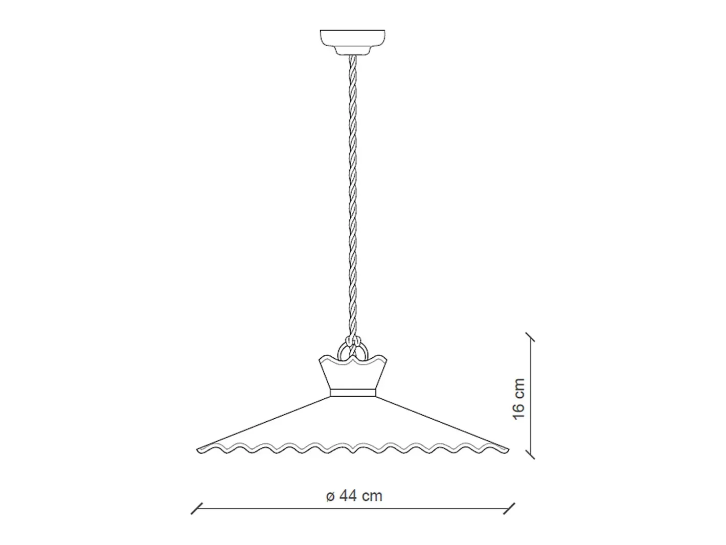 Ferroluce Lámpara Suspendida-Lampadario Classico Ravenna Metallo E Ceramica Nero Sfumato Arg. 44Cm 1 Luce E27 Negro