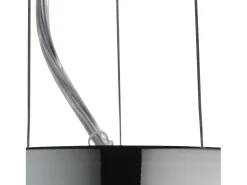Lámpara Suspendida-Lampadario Contemporaneo Elisa Acciaio Cromo Vetro 4 Luci G9 Plateado
