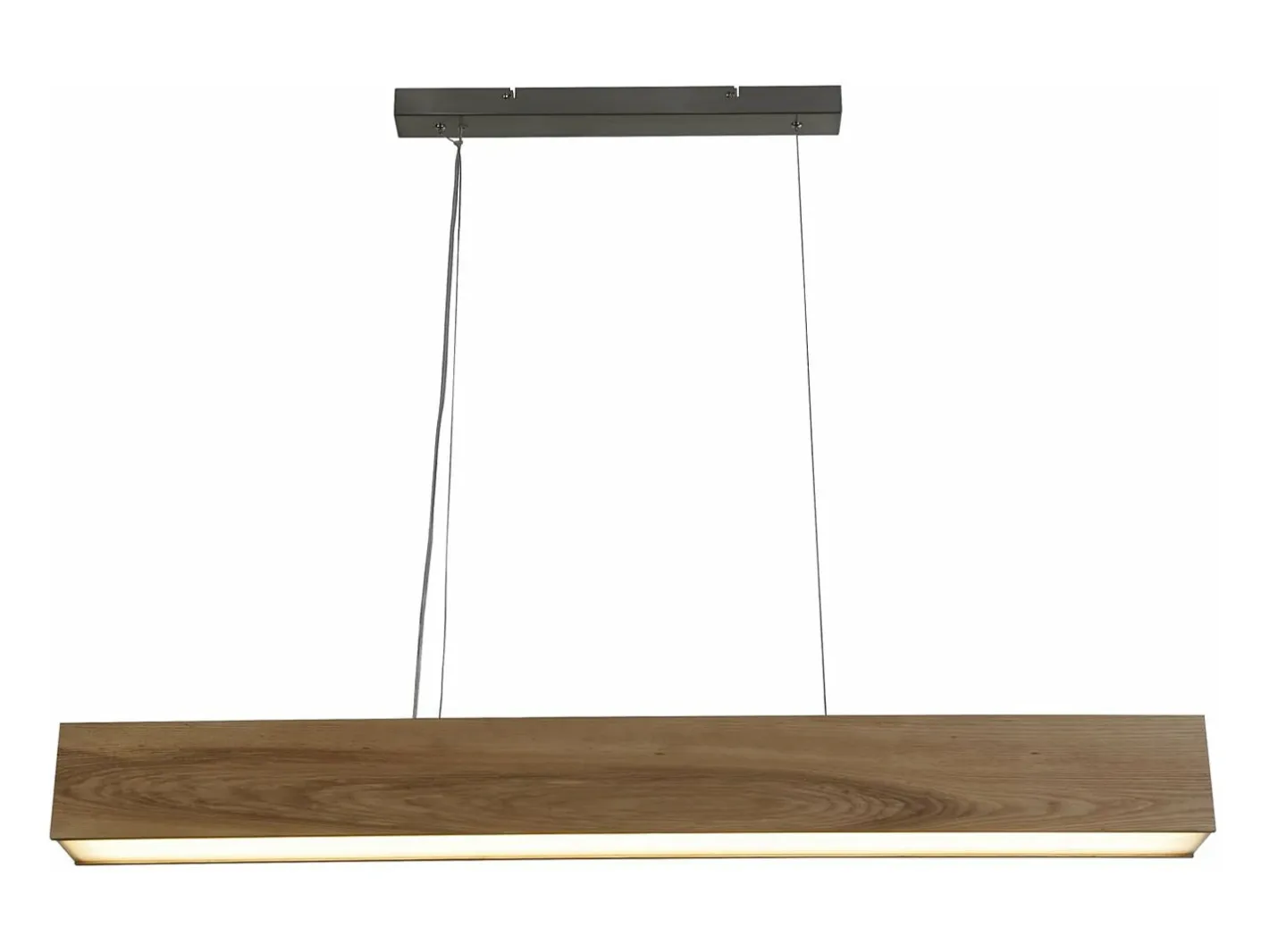 Lámpara Suspendida-Lampadario Contemporaneo Cenere Acciaio Marrone Legno Argento Led 21W 3000K Marru00f3n