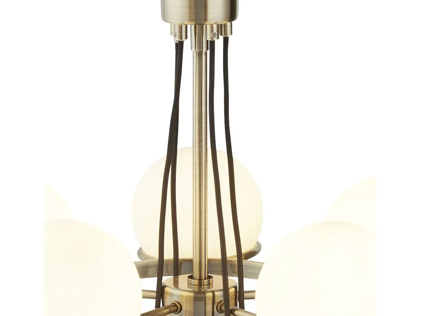 Lampadario Contemporaneo Sfera Acciaio Ottone Vetro 5 Luci E14 Dorado Discount