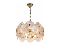Maytoni Lámpara Suspendida-Lampadario Contemporaneo Aster Metallo Oro 8 Luci Con Diffusore In Vetro Dorado