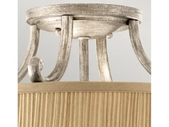 Hot Lampadario Contemporaneo Abbey Acciaio Sabbia Argentata 3 Luci E27 Marru00f3n