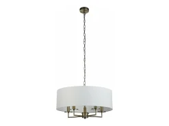 Lampadario Contemporaneo Knightsbridge Acciaio Ottone 5 Luci E14 Dorado Clearance