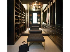 Lampadario Contemporaneo Ascher Acciaio Nichel Lucido Cristallo 3 Luci E14 Gris Clearance