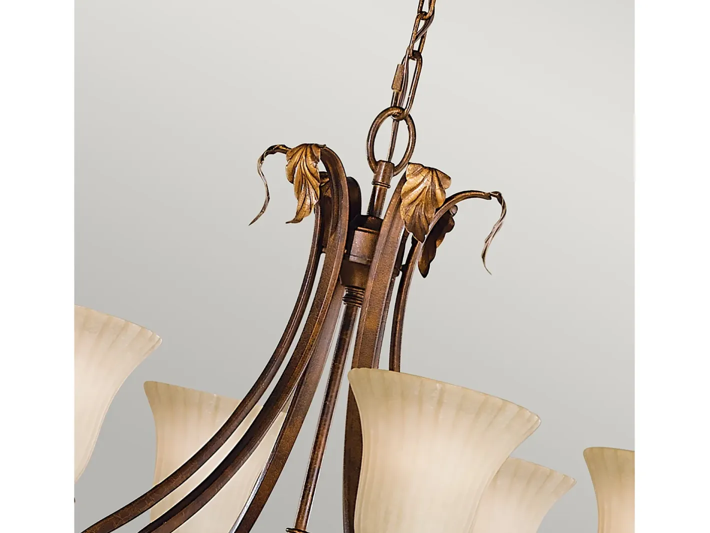 Lampadario Contemporaneo Sonoma Valley Acciaio Marrone Antico Vetro 6 Luci E27 Marru00f3n Hot
