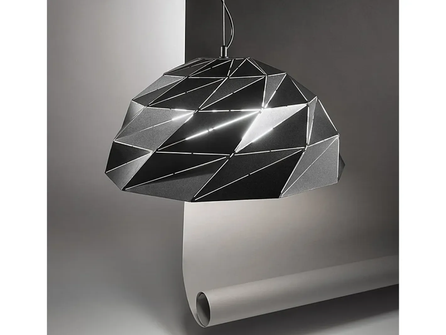 Lámpara Suspendida-Lampadario Contemporaneo Tilt Metallo Oro Nero 3 Luci E27 Dorado