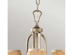 Lampadario Contemporaneo Abbey Acciaio Sabbia Argentata 3 Luci E14 Marru00f3n Best