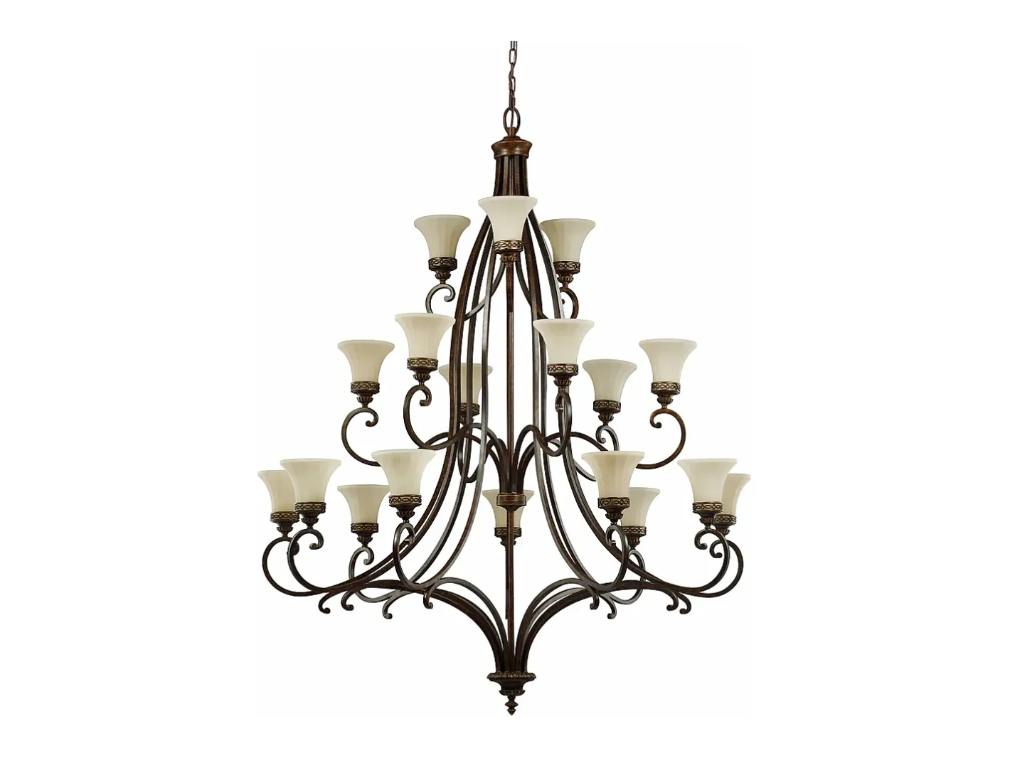 Lampadario Contemporaneo Drawing Room Acciaio Noce Vetro 18 Luci E27 Marru00f3n Clearance
