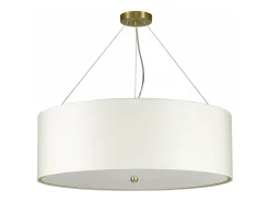 Lampadario Contemporaneo Pearce Acciaio Ottone Antico 7 Luci E27 Dorado