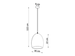 Sollux Lighting Lámpara Suspendida-Lampadario Cupola Ceramica Bianca E27 Lámpara colgante de cerámica tipo domo E27 Blanco