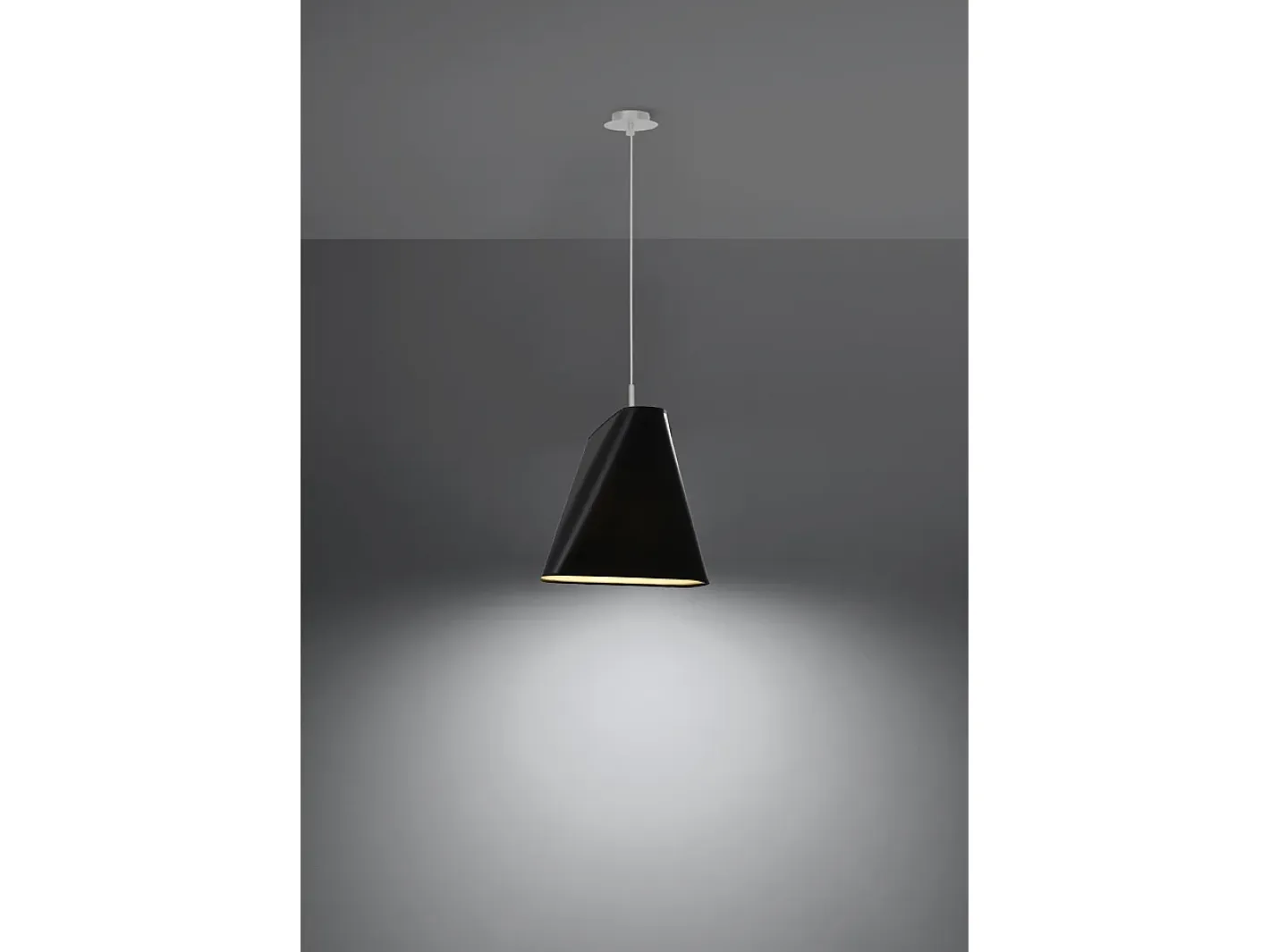 Sollux Lighting Lámpara Suspendida-Lampadario Cupola Nero E27 Lámpara colgante tipo domo E27 Negro