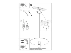 Sollux Lighting Lámpara Suspendida-Lampadario Cupola Nero E27 Lámpara colgante tipo domo E27 Negro