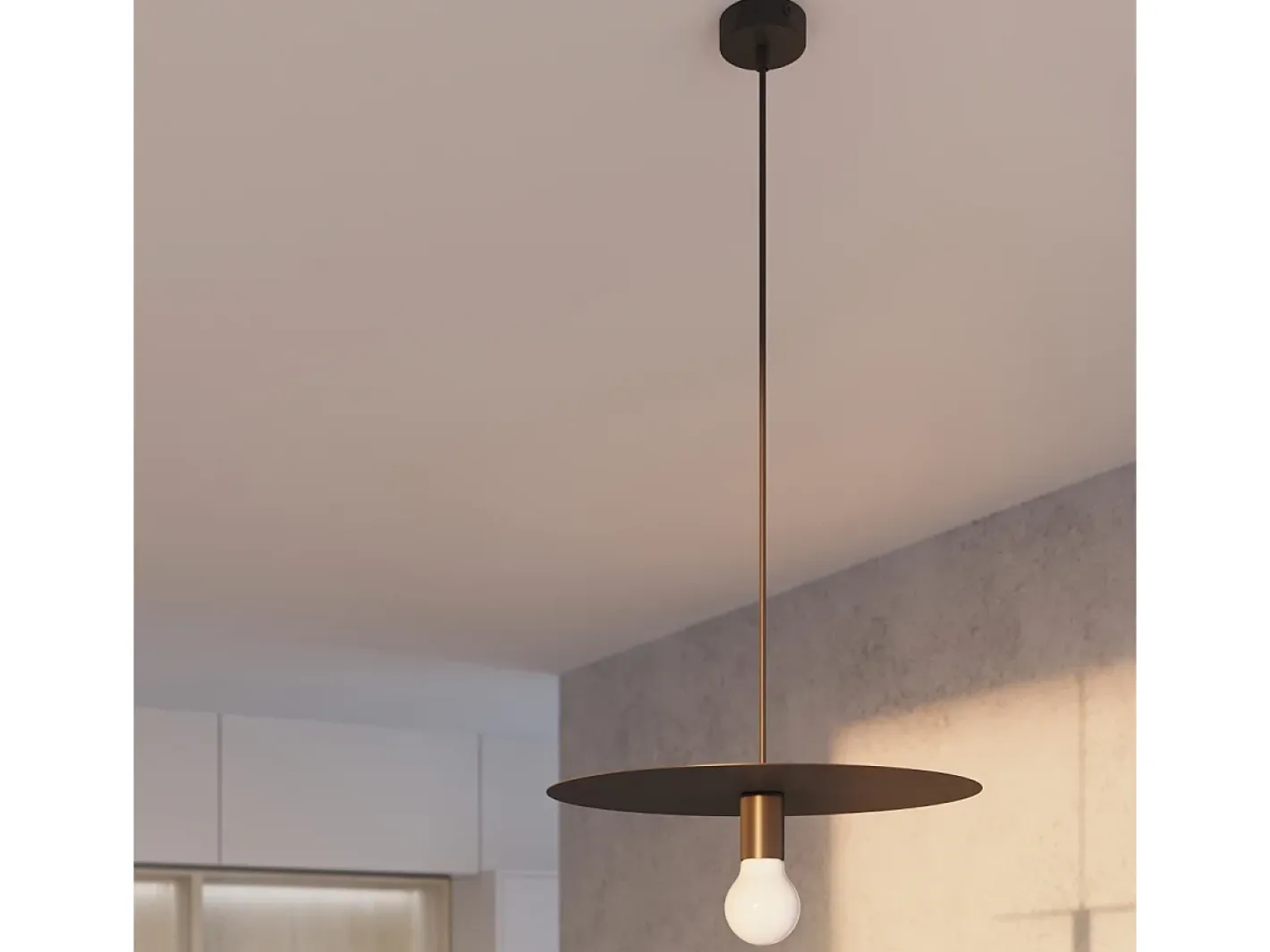 Sollux Lighting Lámpara Suspendida-Lampadario Cupola Nero E27 Lámpara colgante tipo domo E27 Negro