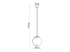 Sollux Lighting Lampadario Globe Bianco, Oro E27 Lámpara colgante Globe , Dorado E27 Blanco Clearance
