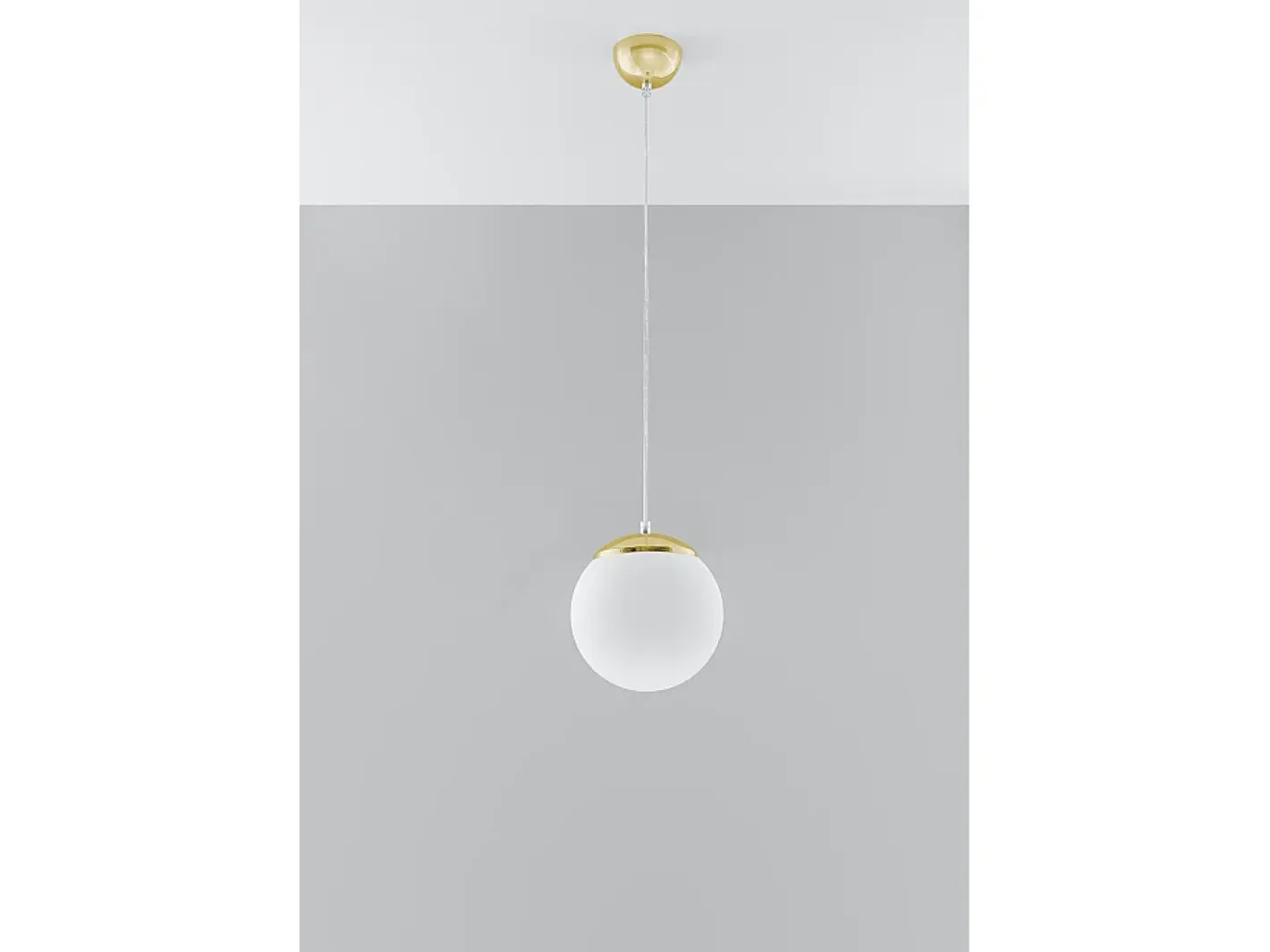 Sollux Lighting Lampadario Globe Bianco, Oro E27 Lámpara colgante Globe , Dorado E27 Blanco Clearance