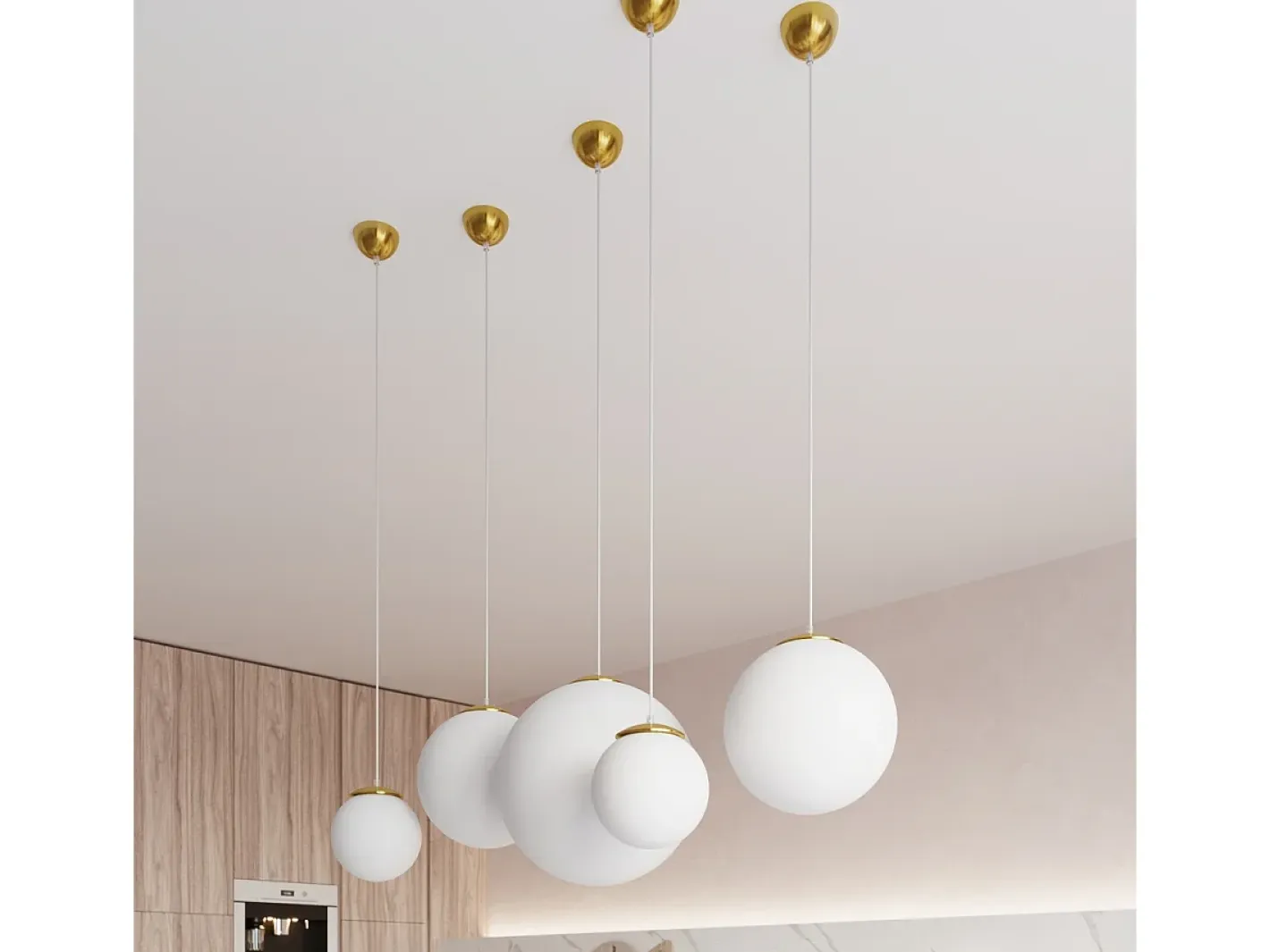 Sollux Lighting Lampadario Globe Bianco, Oro E27 Lámpara colgante Globe , Dorado E27 Blanco New