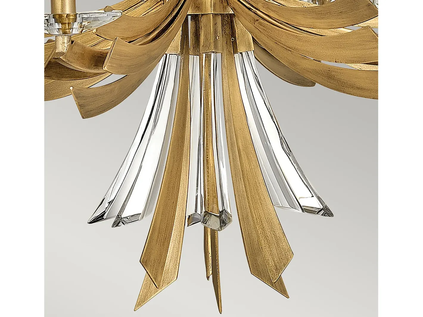 Lampadario Industrial Nordico Vida Acciaio Oro Brunito 6 Luci E14 Dorado