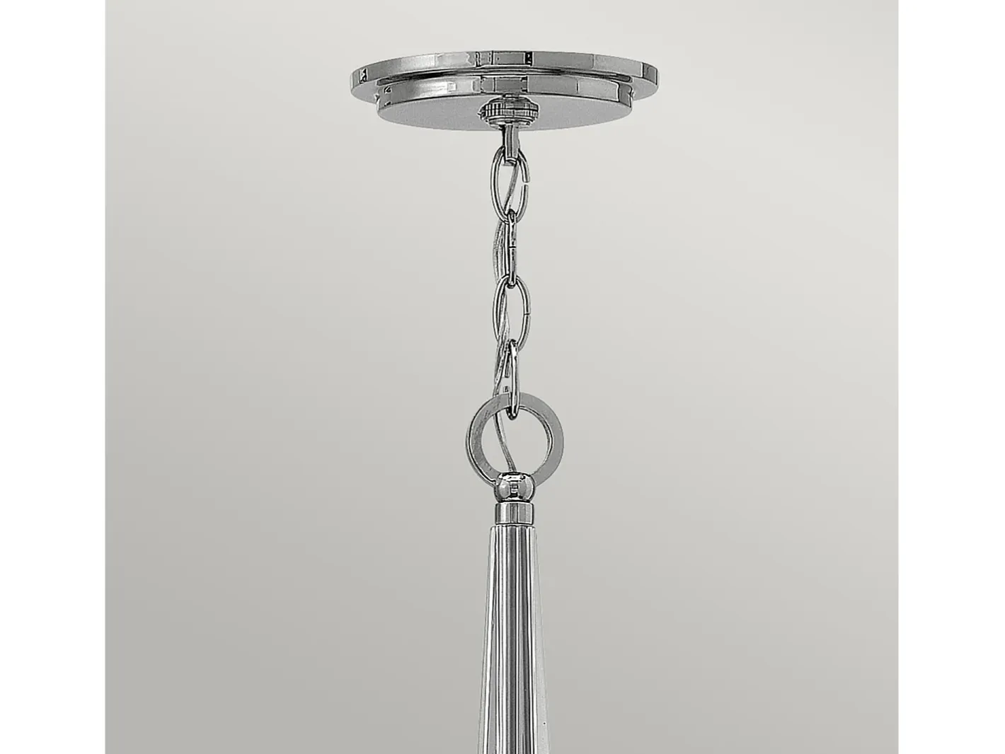 Outlet Lampadario Industrial Nordico Ascher Acciaio Nichel Lucido Cristallo 6 Luci E14 Gris