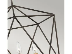Discount Lampadario Industrial Nordico Astrid Metallo Bronzo Opaco 3 Luci E14 Bronce