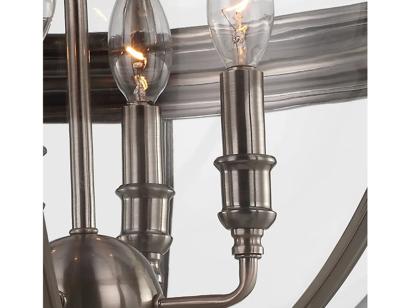 Lampadario Industrial Nordico Adams Acciaio Nichel Antico Vetro 4 Luci E14 Marru00f3n Discount
